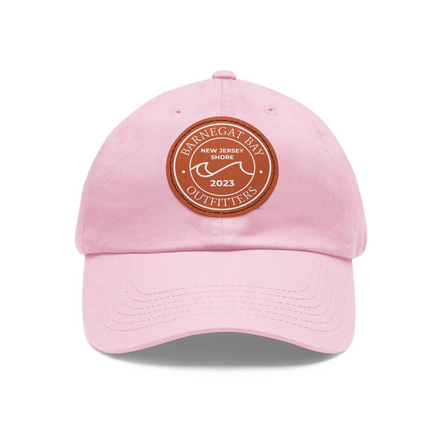 Barnegat Bay Outfitters Round Wave Logo Leather Patch Hat