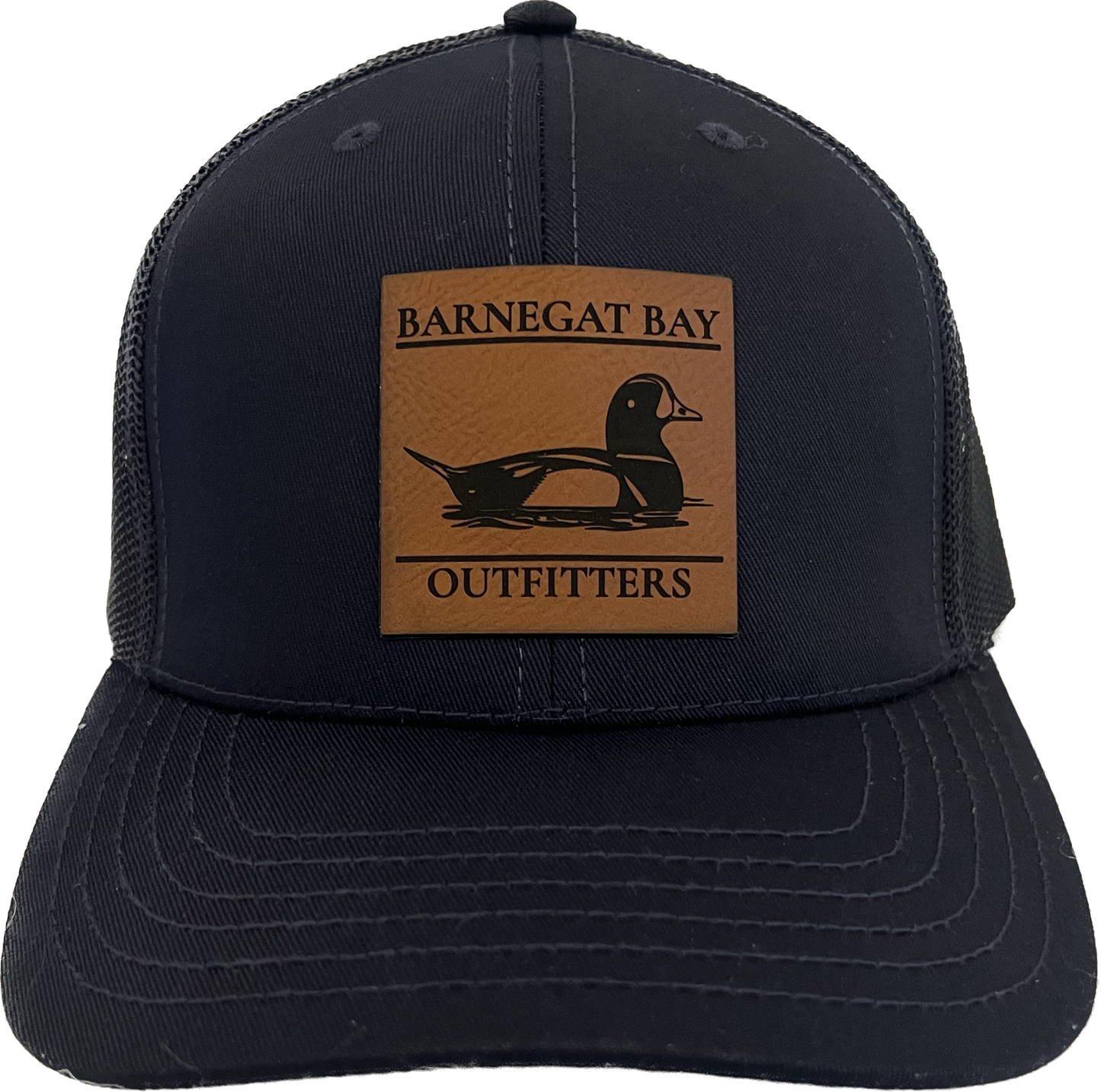 Barnegat Bay Outfitters Harlequin Duck Leather Patch Hat - Navy