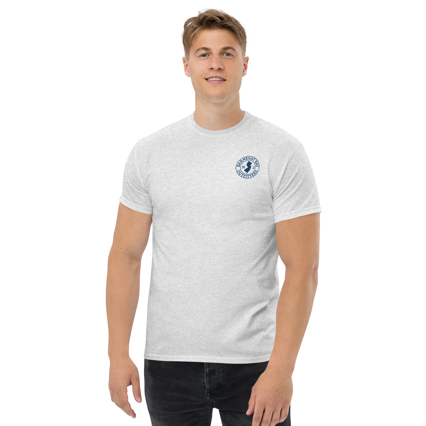 Barnegat Bay Outfitters Front NJ Circle Logo Unisex T-Shirt