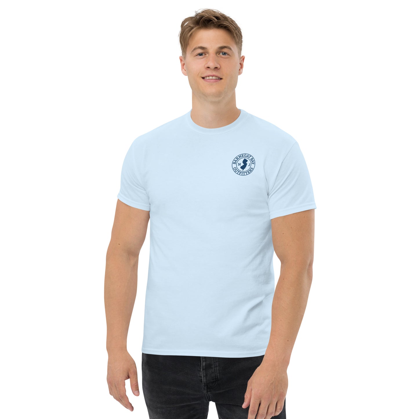 Barnegat Bay Outfitters Front NJ Circle Logo Unisex T-Shirt