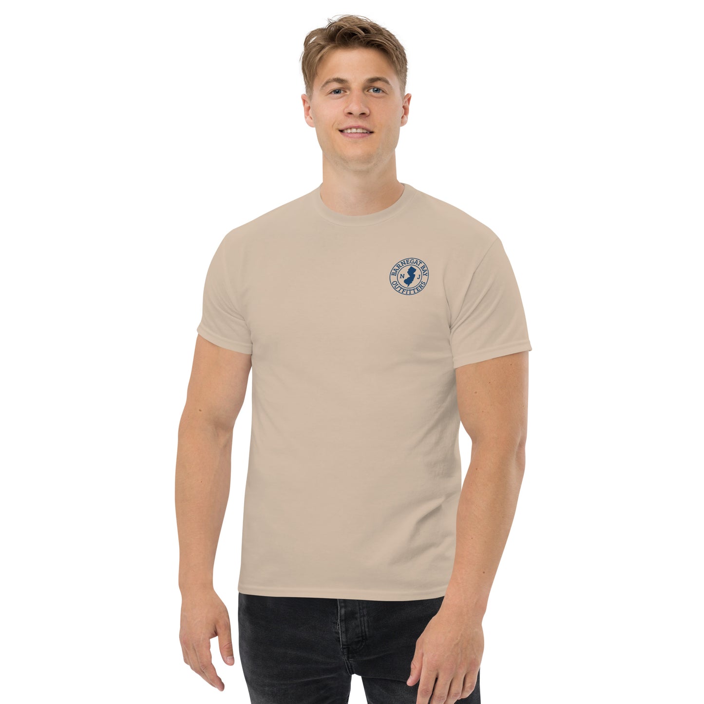 Barnegat Bay Outfitters Front NJ Circle Logo Unisex T-Shirt