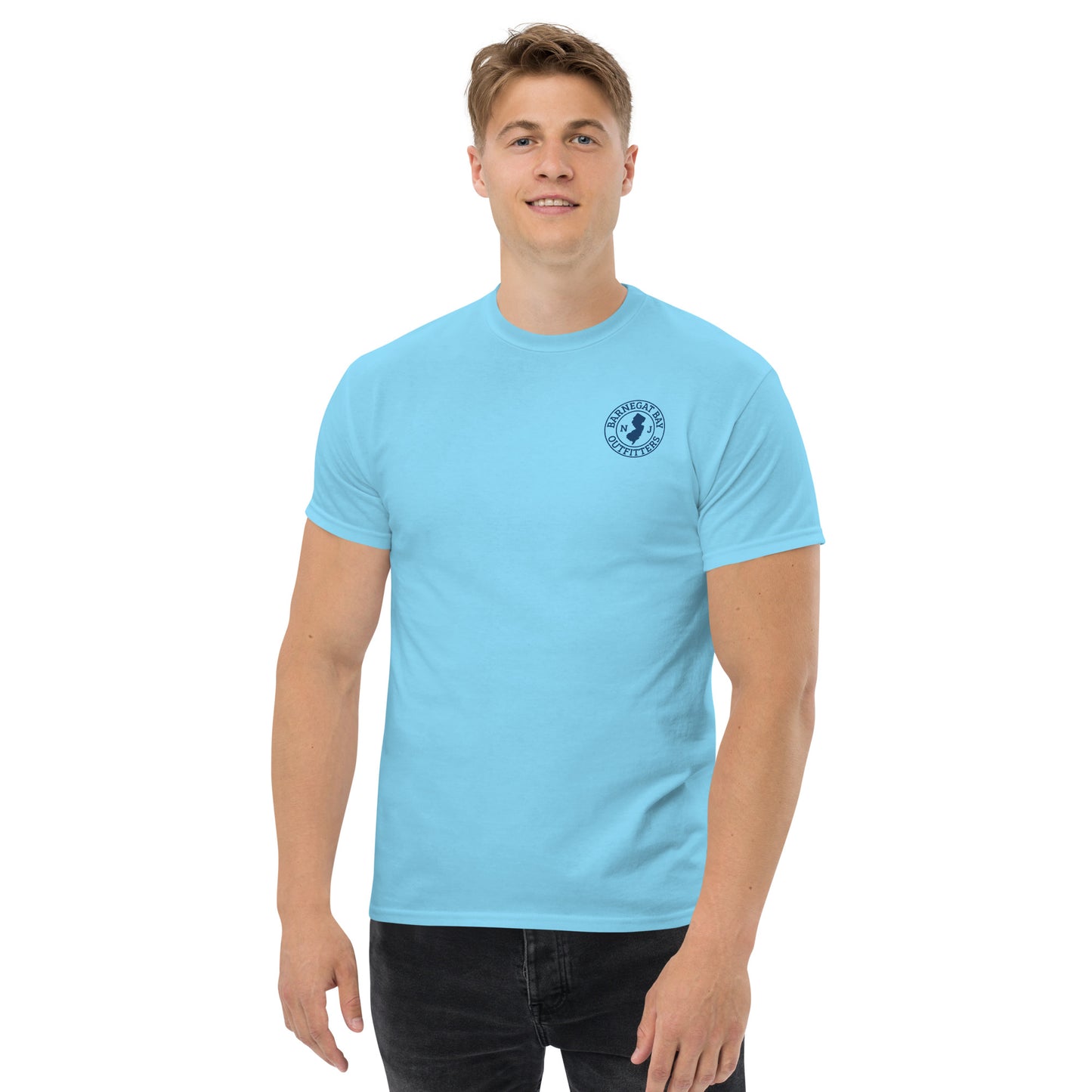 Barnegat Bay Outfitters Front NJ Circle Logo Unisex T-Shirt