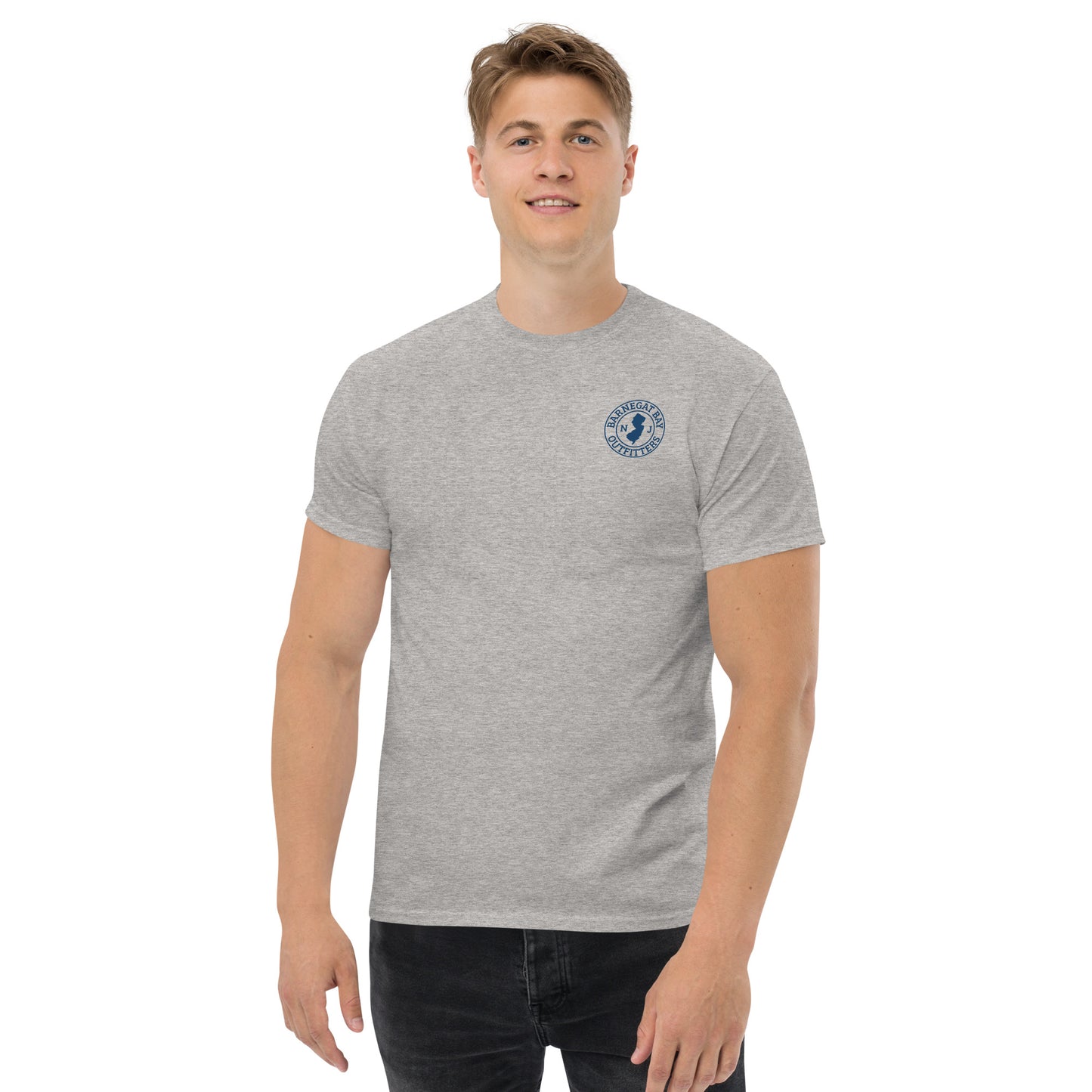 Barnegat Bay Outfitters Front NJ Circle Logo Unisex T-Shirt