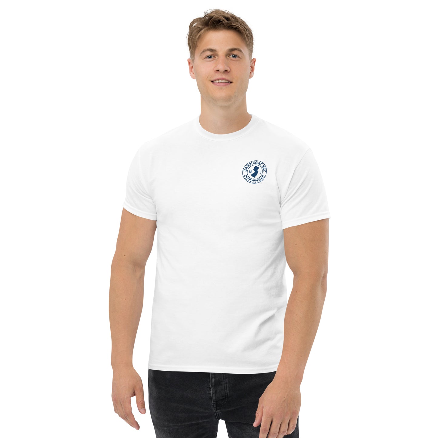 Barnegat Bay Outfitters Front NJ Circle Logo Unisex T-Shirt