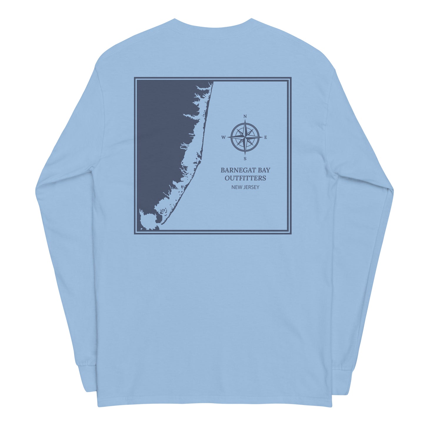 Barnegat Bay Outfitters Map Logo Long Sleeve T-Shirt