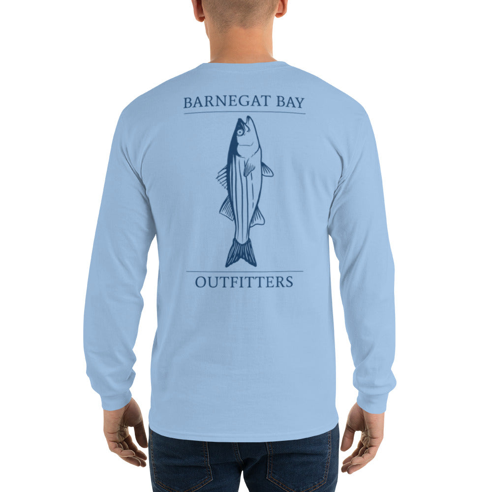 Barnegat Bay Outfitters Striped Bass Logo Men's Long Sleeve DK