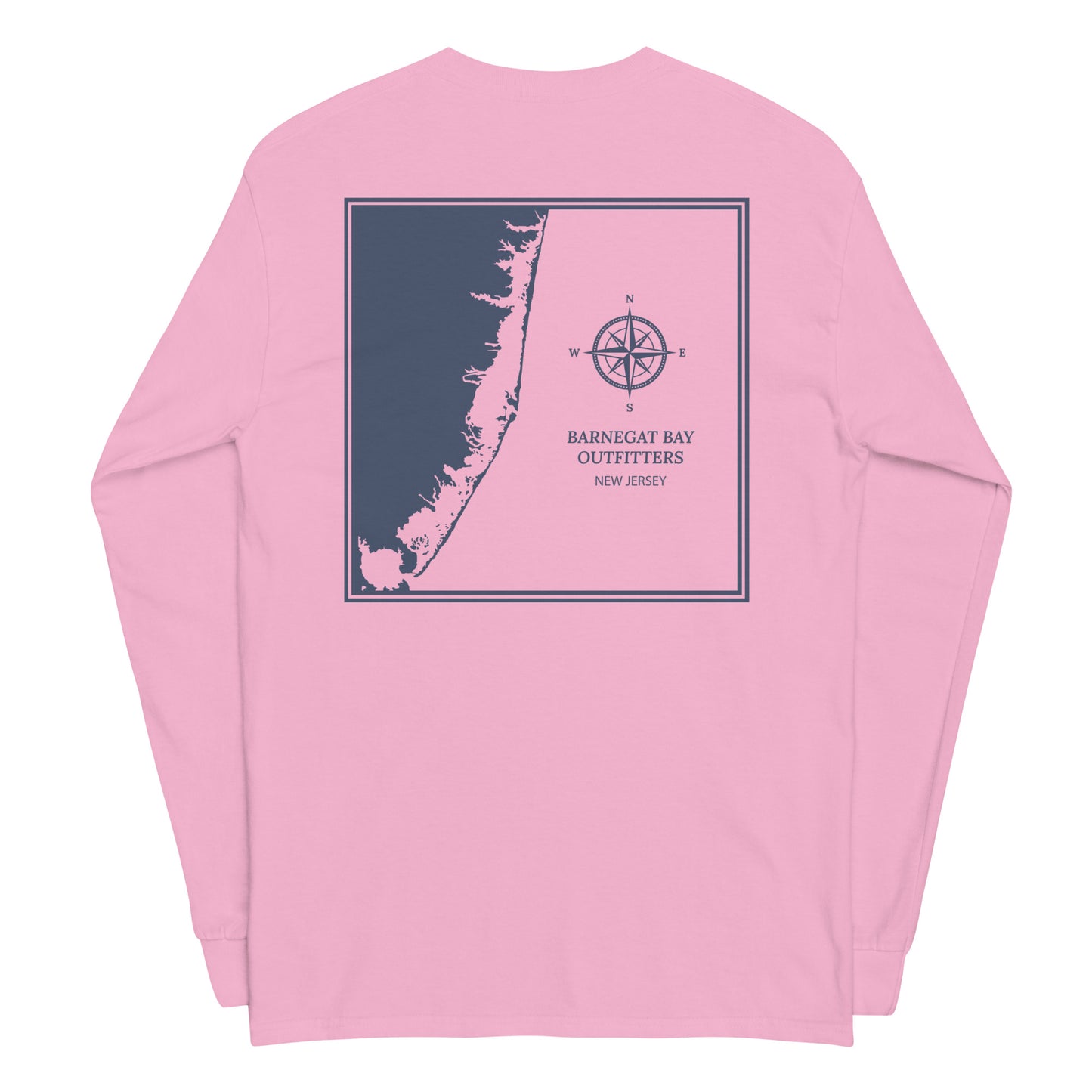 Barnegat Bay Outfitters Map Logo Long Sleeve T-Shirt