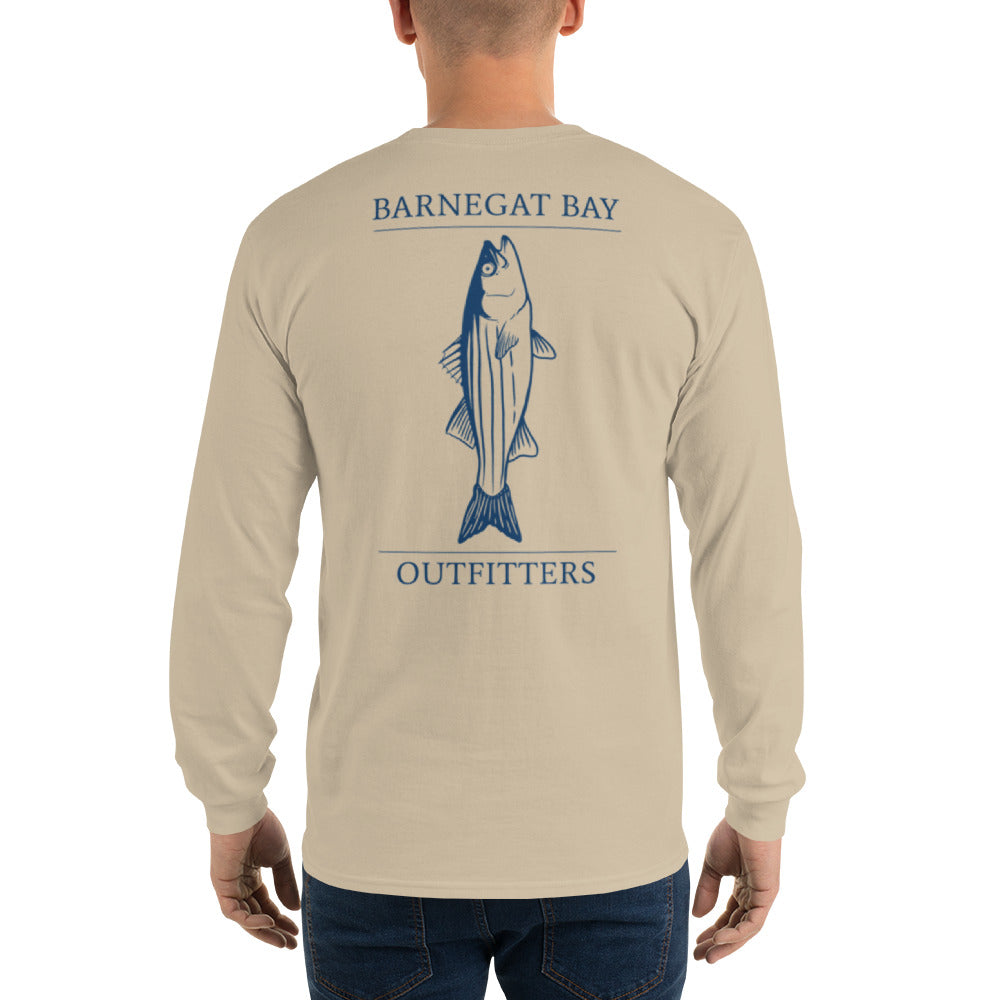 Barnegat Bay Outfitters Striped Bass Logo Men's Long Sleeve DK