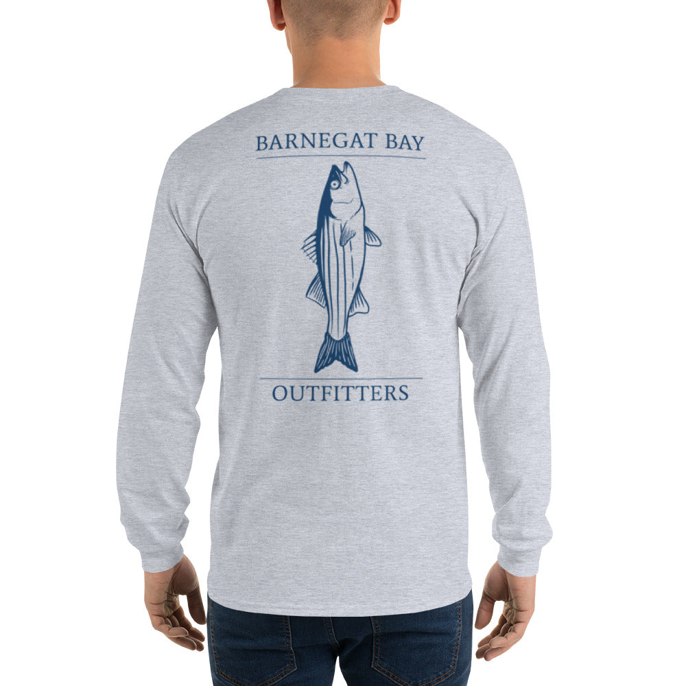 Barnegat Bay Outfitters Striped Bass Logo Men's Long Sleeve DK