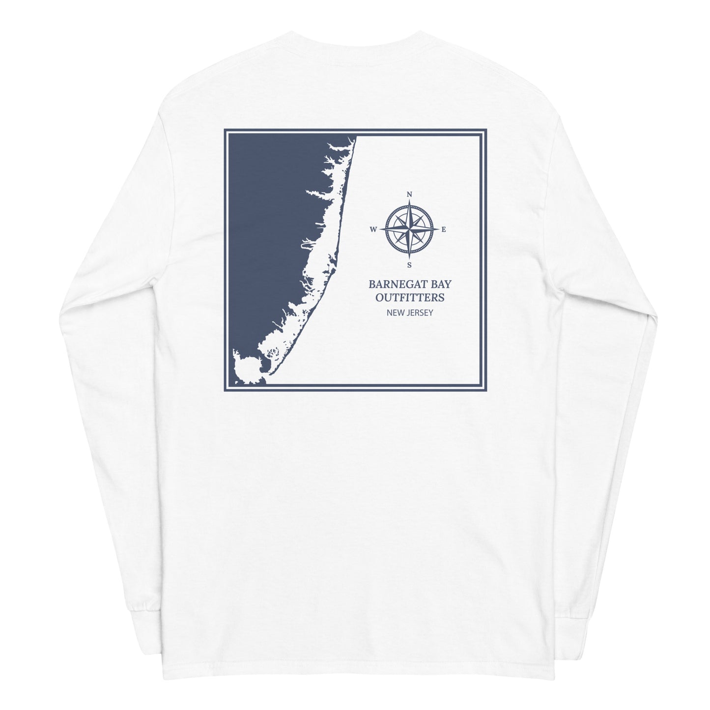 Barnegat Bay Outfitters Map Logo Long Sleeve T-Shirt