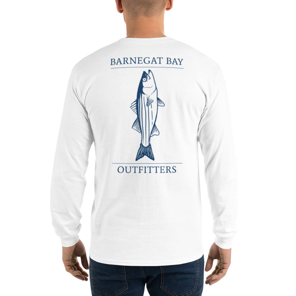 Barnegat Bay Outfitters Striped Bass Logo Men's Long Sleeve DK