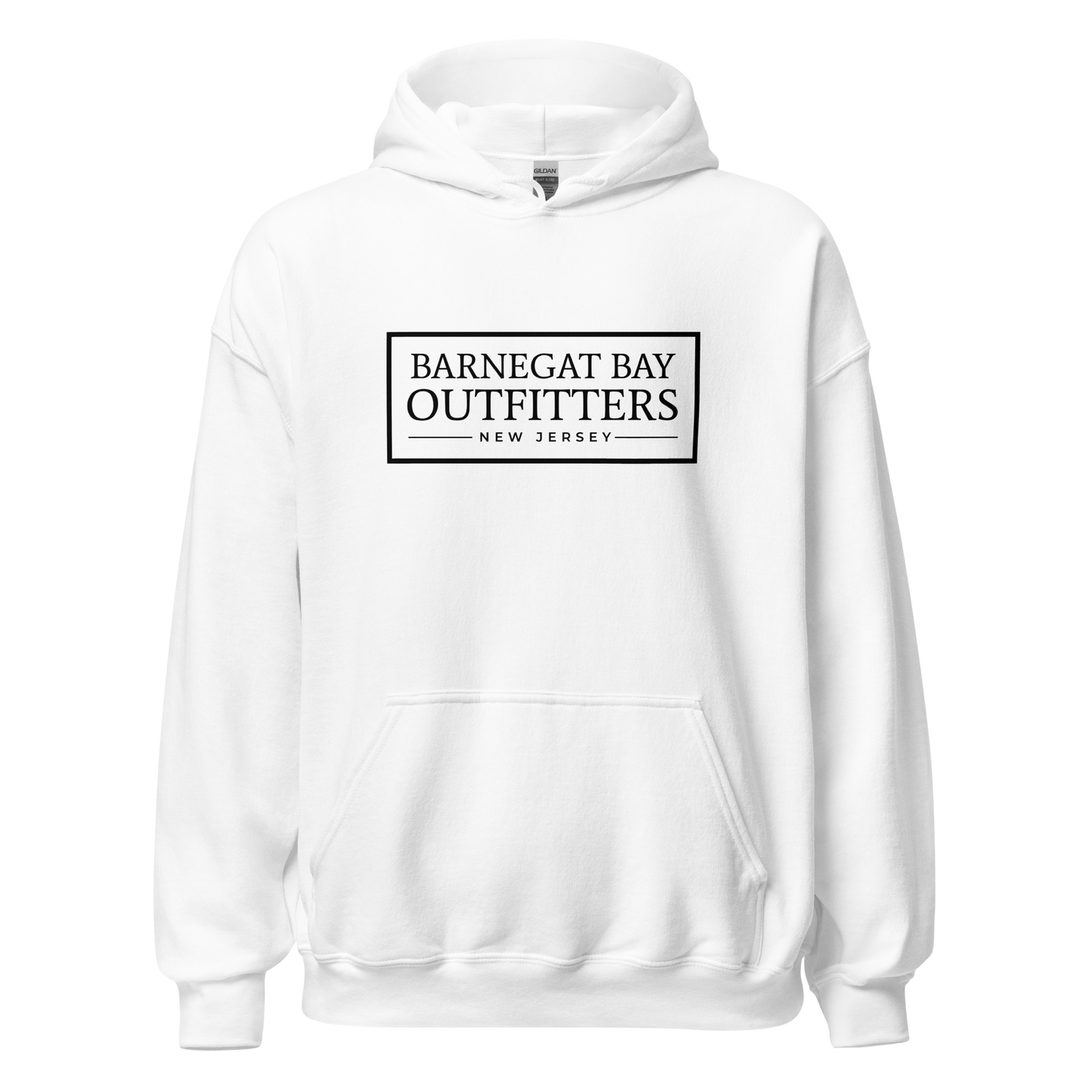 Barnegat Bay Outfitters Rect Logo DK Unisex Hoodie G18500