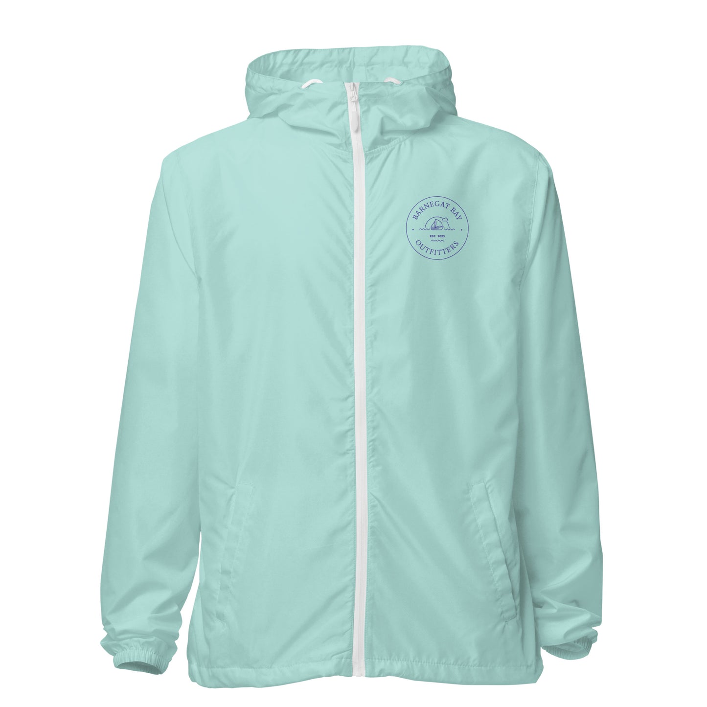 Unisex lightweight zip up windbreaker - Sailing Logo