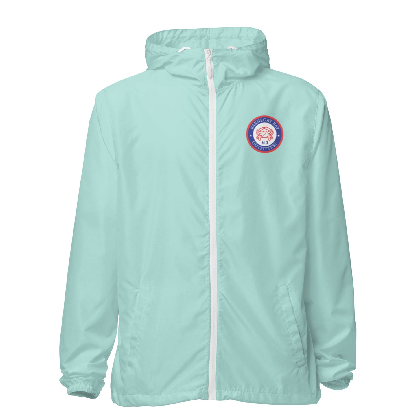 Unisex lightweight zip up windbreaker -Red, Wht, & Blue1