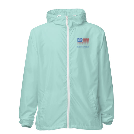 Unisex lightweight zip up windbreaker - Flag Logo