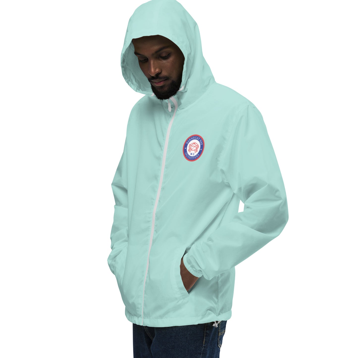 Unisex lightweight zip up windbreaker -Red, Wht, & Blue1