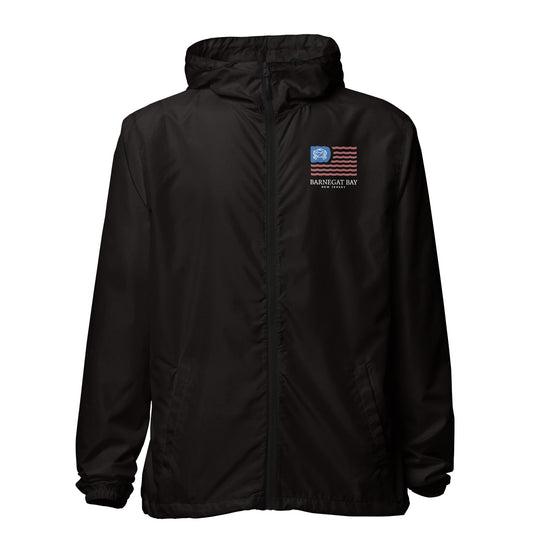 Unisex lightweight zip up windbreaker - US Flag Logo