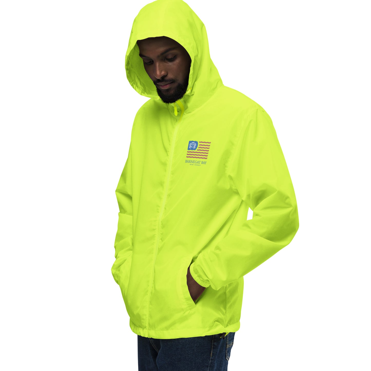 Unisex lightweight zip up windbreaker - Flag Logo