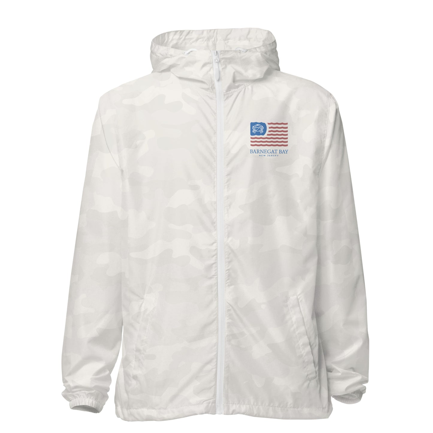 Unisex lightweight zip up windbreaker - Flag Logo