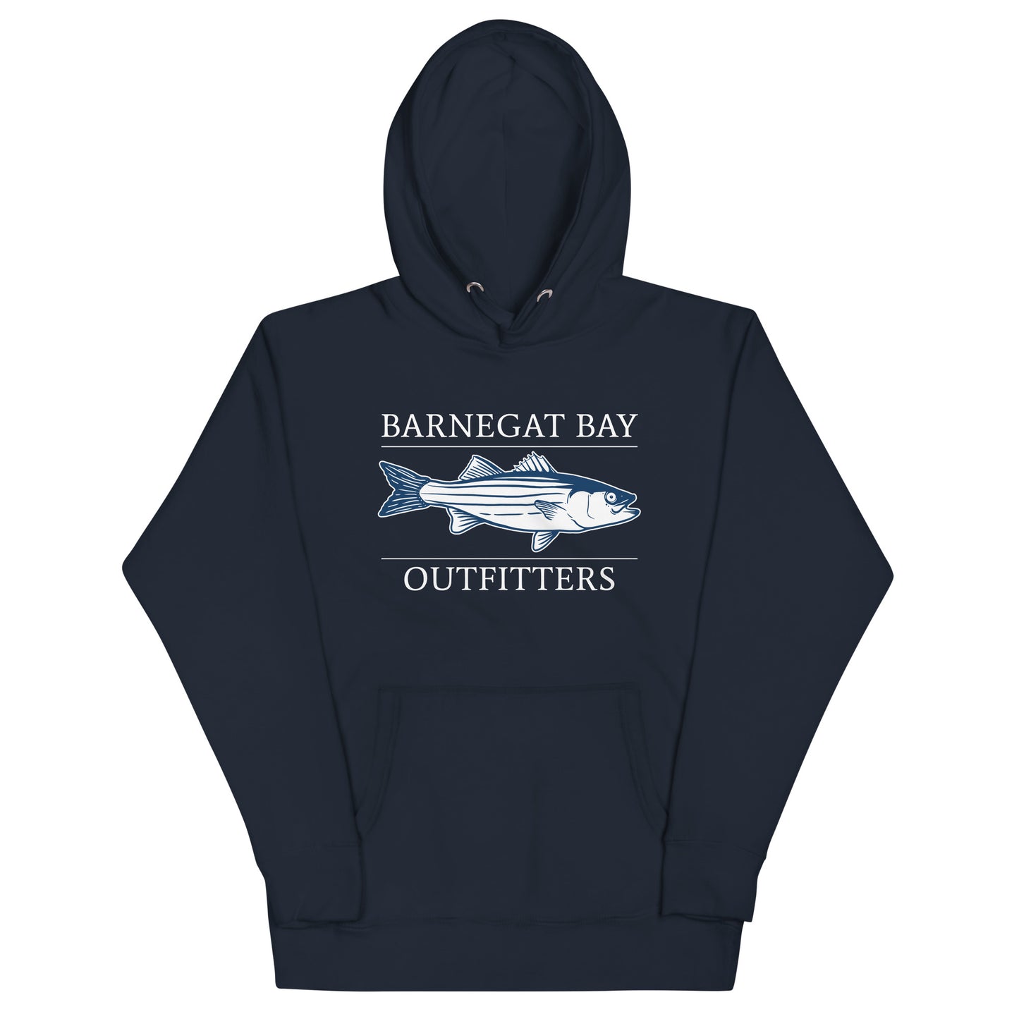 Barnegat Bay Outfitters Stripped Bass Premium Unisex Hoodie LL