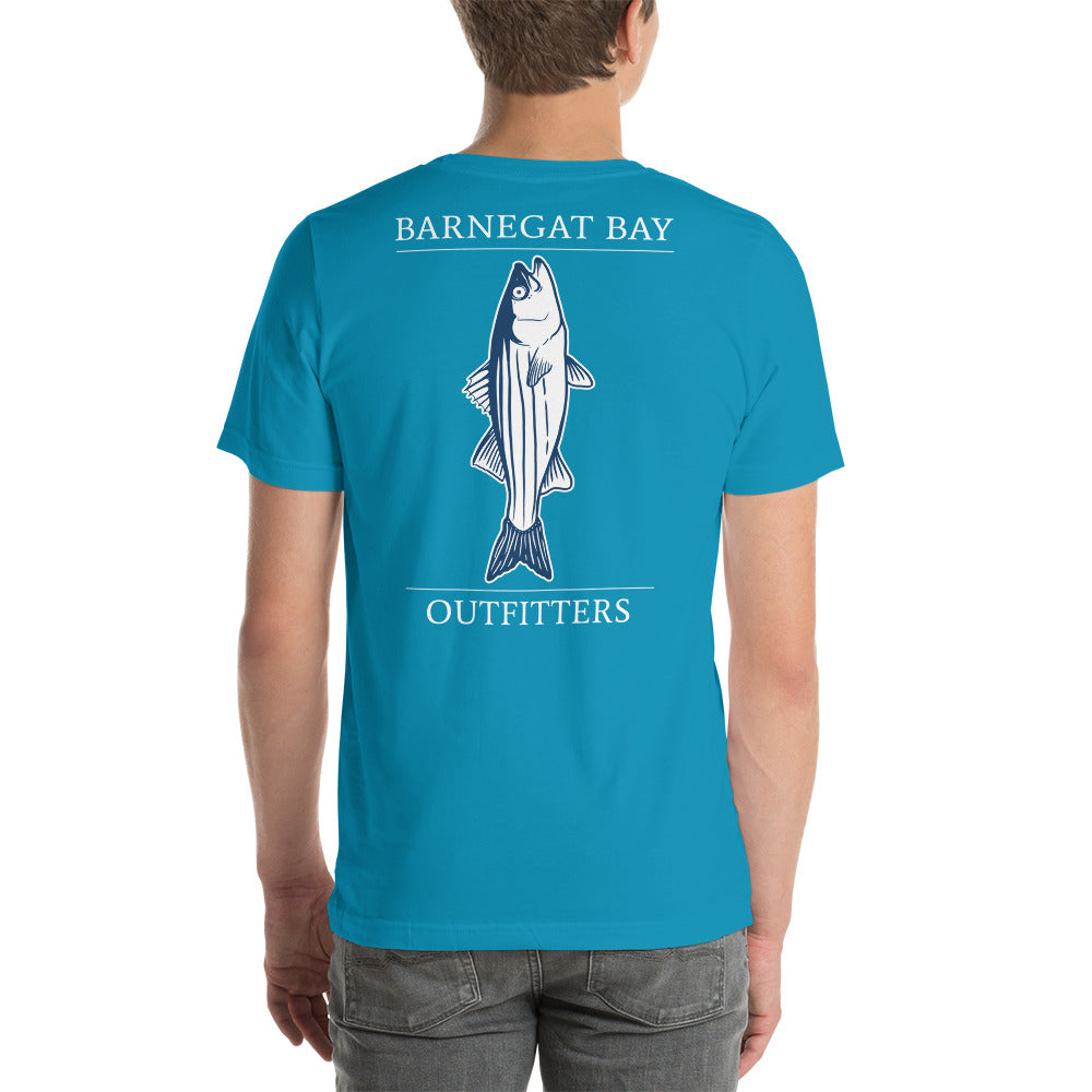 Striped Bass Unisex t-shirt Vertical Logo B+C 3001