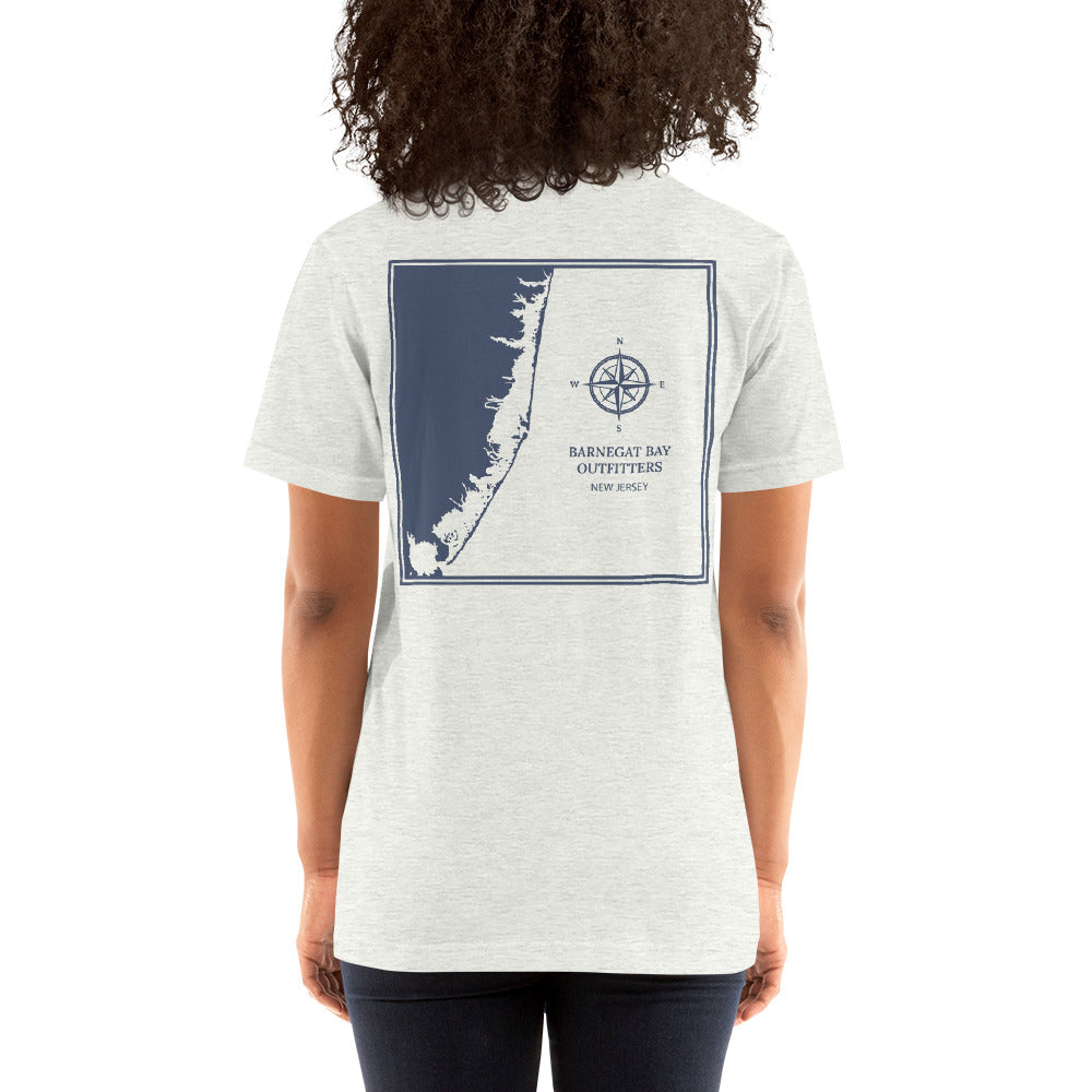 Barnegat Bay Outfitters Map Logo Unisex T-Shirt