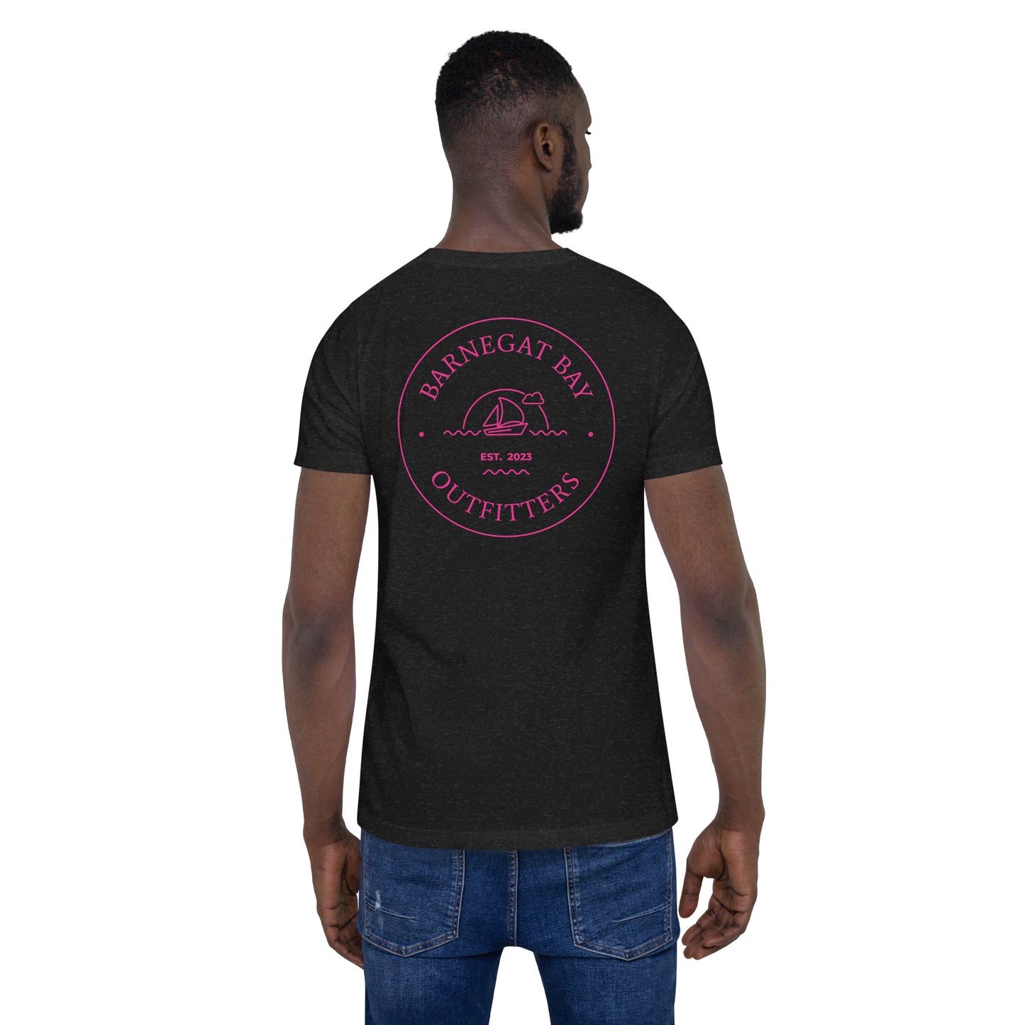 Sail Boat Logo Unisex B+C 3001 Flamingo