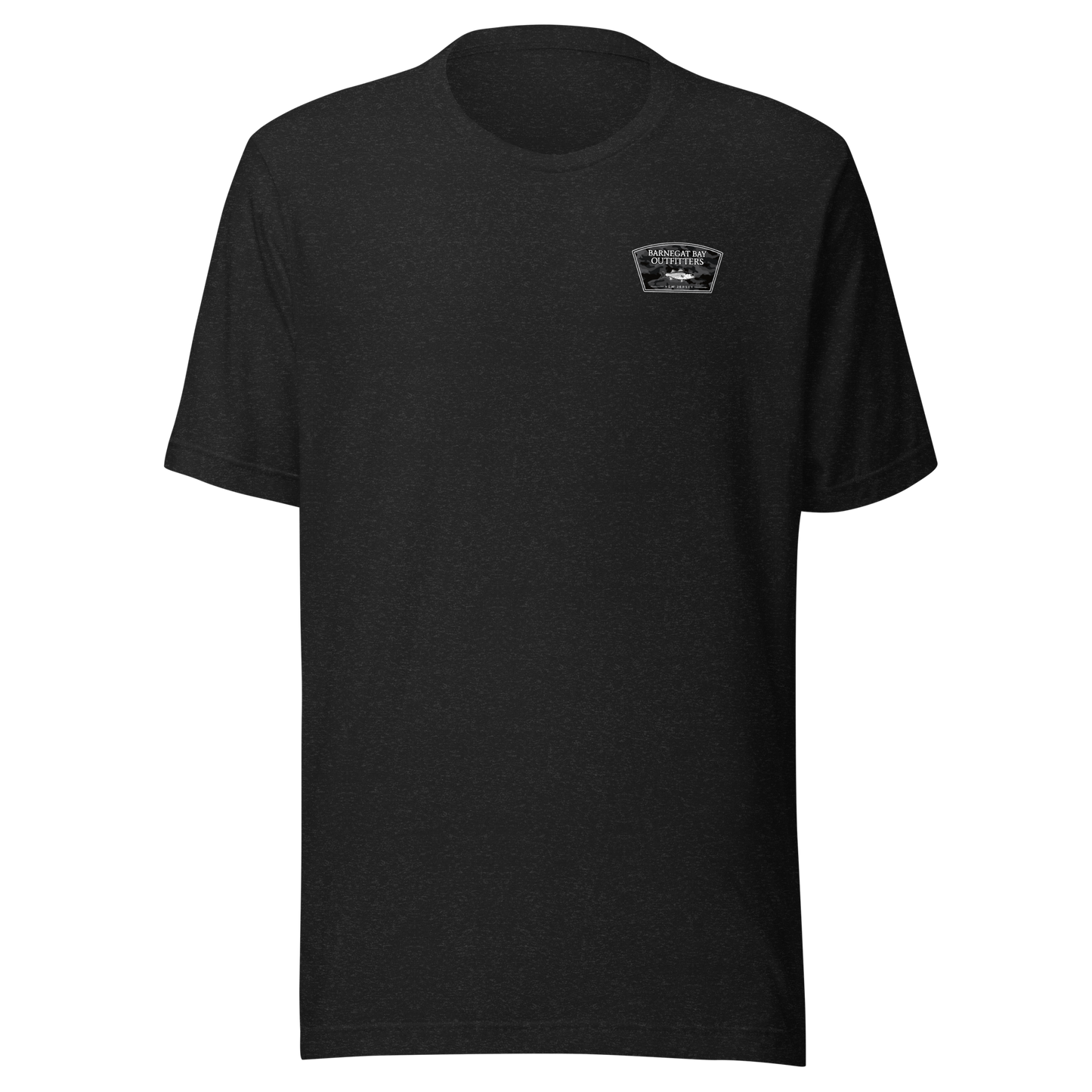 Shield Logo Black Camo Striped Bass Unisex T-Shirt B+C 3001