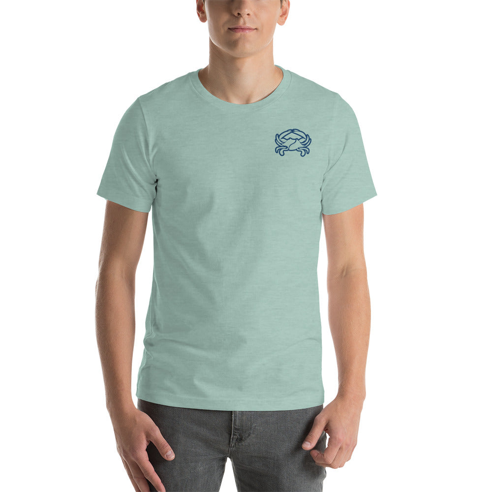 Barnegat Bay Outfitters Crab Circle Logo Unisex T-Shirt