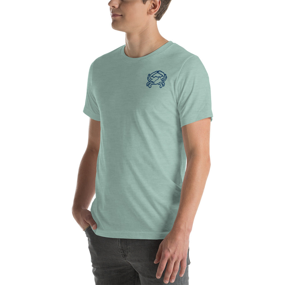 Barnegat Bay Outfitters Crab Circle Logo Unisex T-Shirt