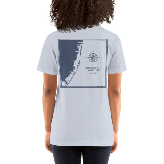 Barnegat Bay Outfitters Map Logo Unisex T-Shirt