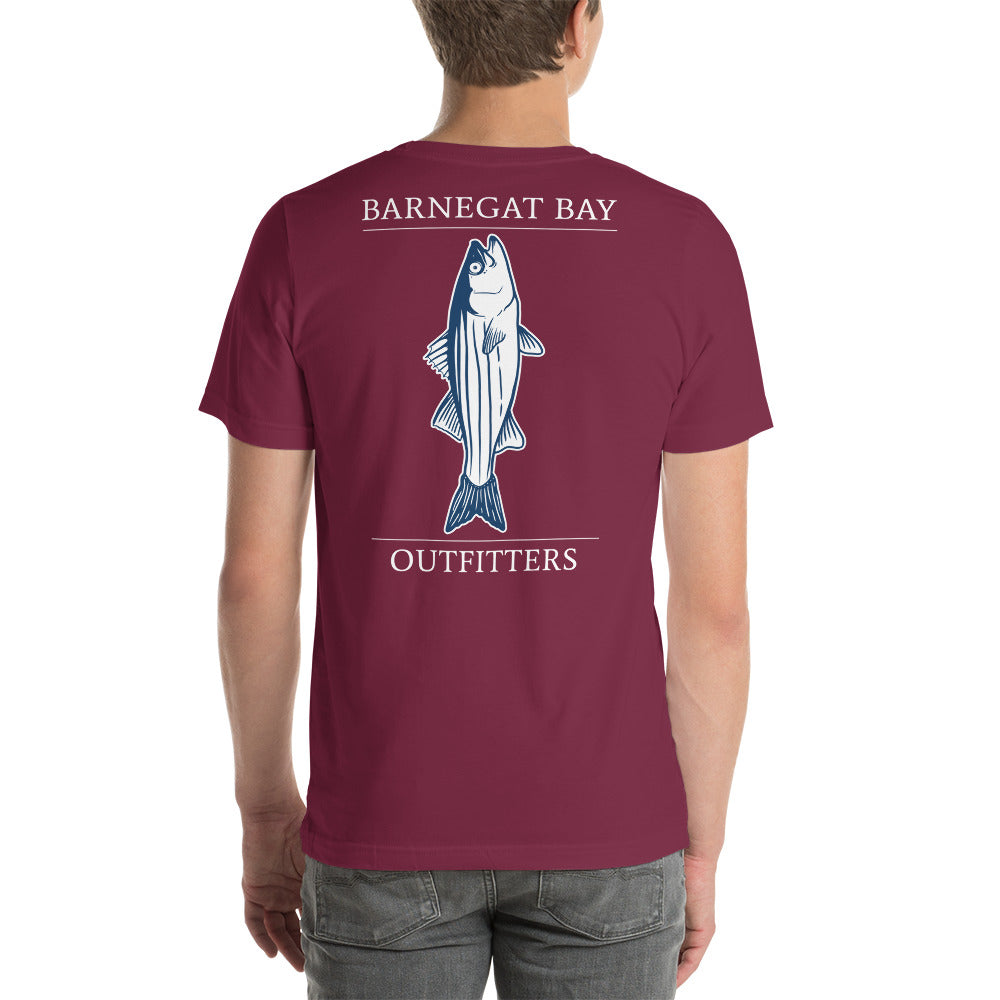 Striped Bass Unisex t-shirt Vertical Logo B+C 3001