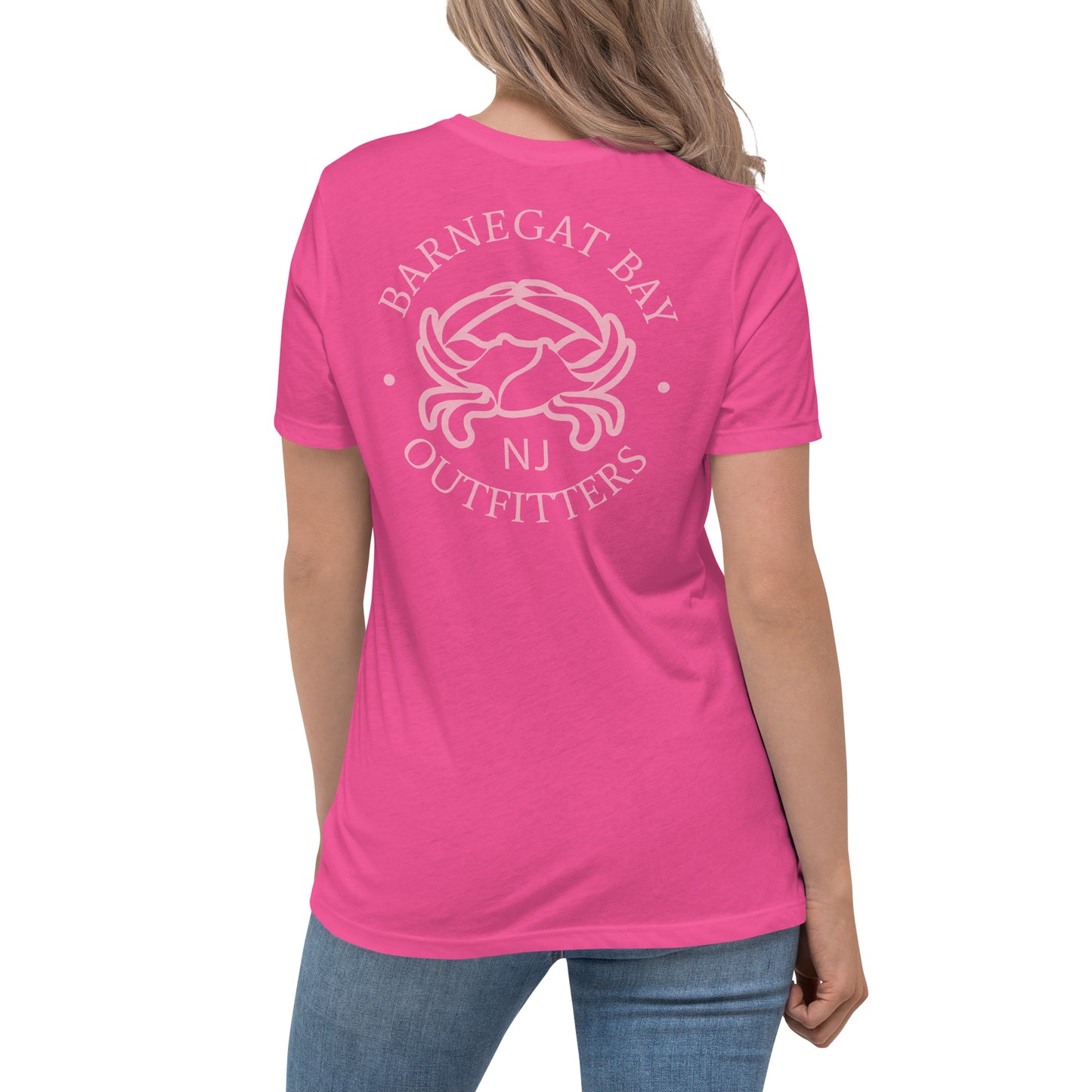 Barnegat Bay Outfitters Crab Circle Logo Women's Relaxed T-Shirt