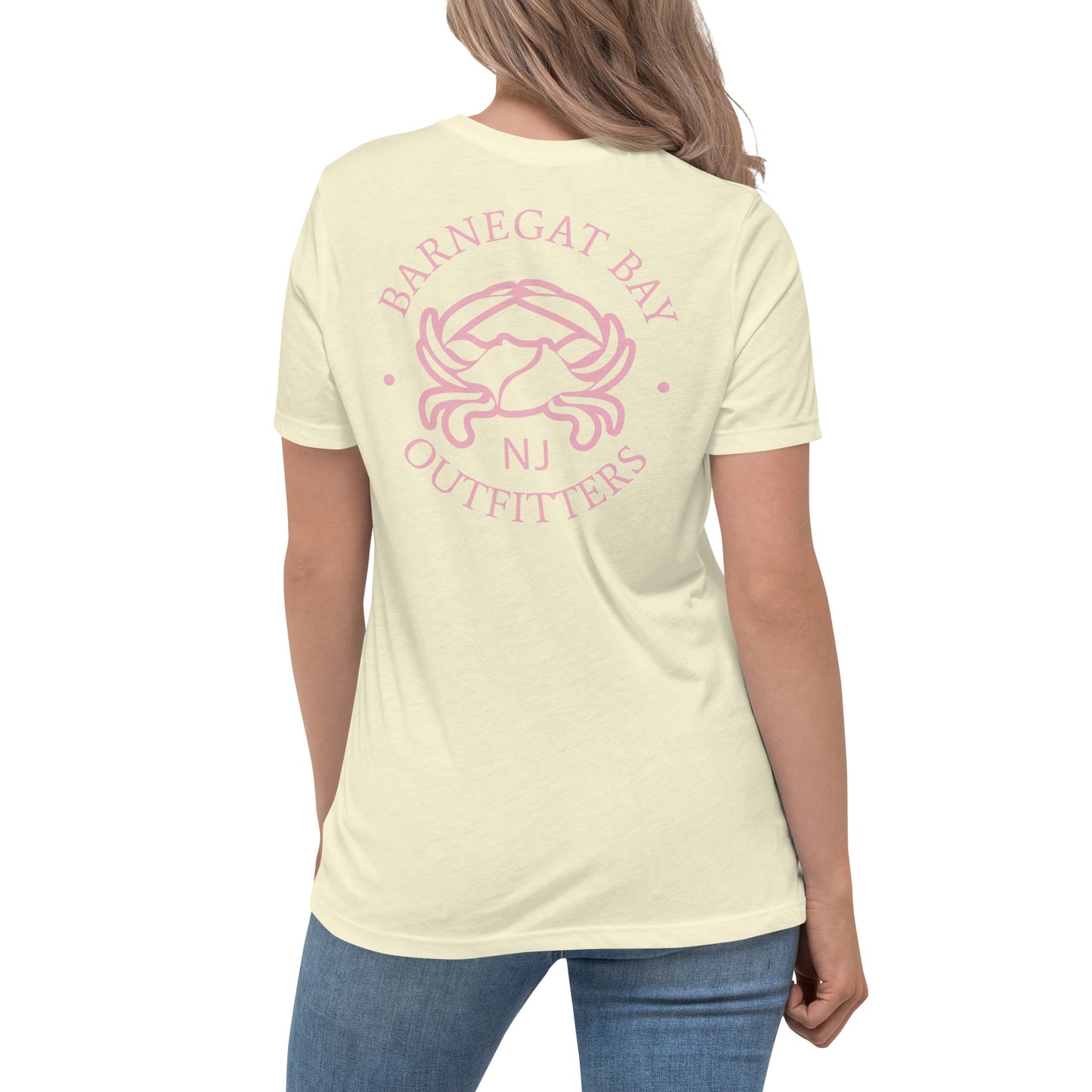 Barnegat Bay Outfitters Crab Circle Logo Women's Relaxed T-Shirt