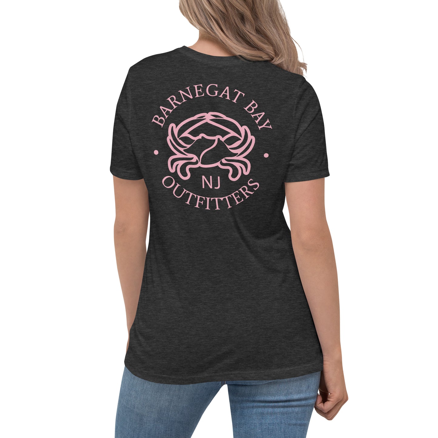 Barnegat Bay Outfitters Crab Circle Logo Women's Relaxed T-Shirt