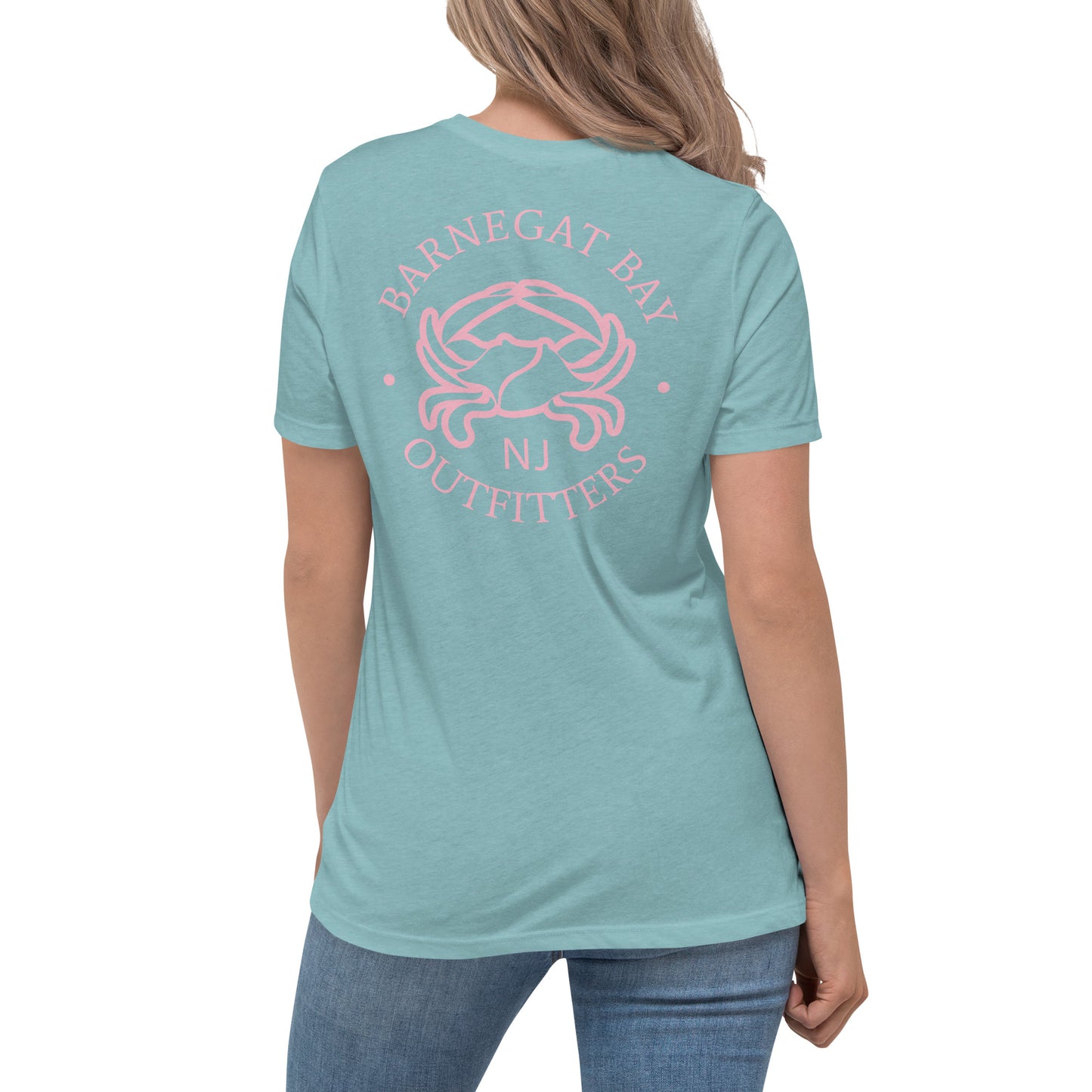 Barnegat Bay Outfitters Crab Circle Logo Women's Relaxed T-Shirt