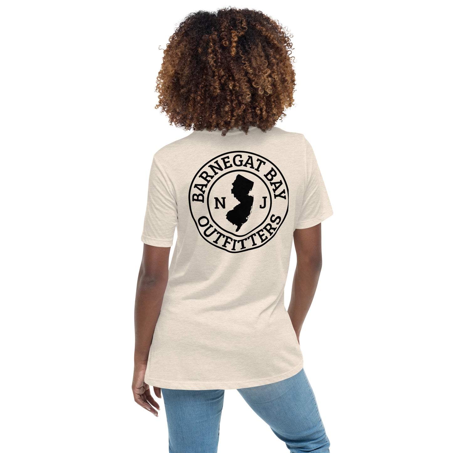 Barnegat Bay Outfitters Circle Logo Women's Relaxed T-Shirt - BK