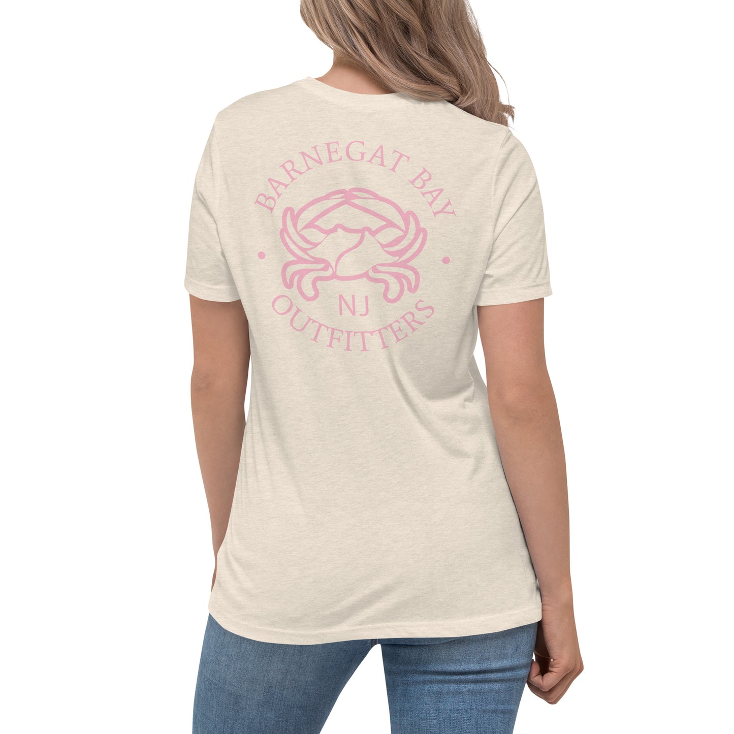 Barnegat Bay Outfitters Crab Circle Logo Women's Relaxed T-Shirt