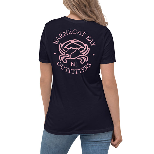 Barnegat Bay Outfitters Crab Circle Logo Women's Relaxed T-Shirt