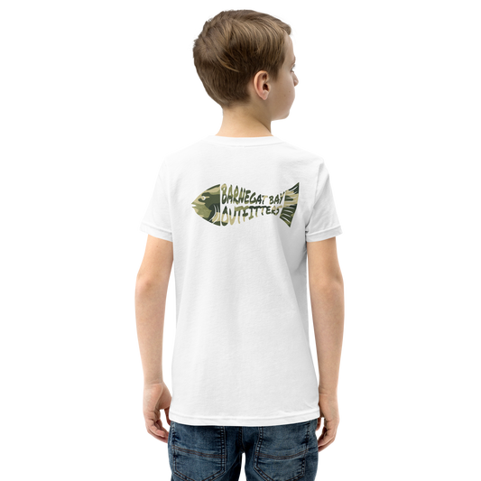 Camo Fish Logo Youth Short Sleeve T-Shirt